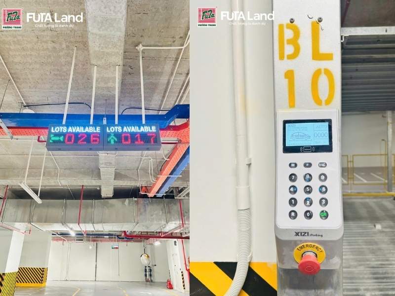 Bảng hiển thị, điều khiển bãi đỗ xe thông minh 